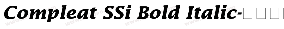 Compleat SSi Bold Italic字体转换